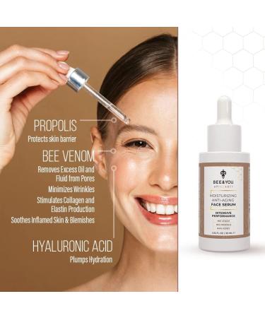Buy BEE and YOU Anti Aging Face Cream Serum - Dark Spot Remover & Pore Minimizer with Bee Propolis Raw Honey & Hyaluronic Acid | 1.0 fl. Oz - International Shipping Available - Buy Online on GoSupps.com