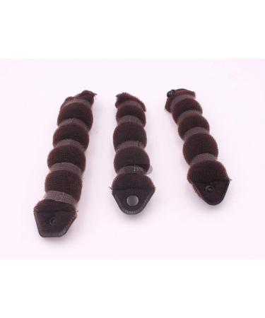 3Pcs Hair Styling Donut Bun Ring Maker Set for Women Girls - 1 Large + 2 Small, Brown - Buy Online on GoSupps.com