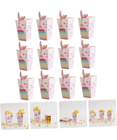 Zerodeko 12pcs Boxes Mermaid Chip Box Mermaid Popcorn and Chips Boxes Popcorn Cone Bags Cookie Container Popcorn Packing Boxes Popcorn Container Baking Boxes White Cardboard Paper Snack Box - Buy Online on GoSupps.com