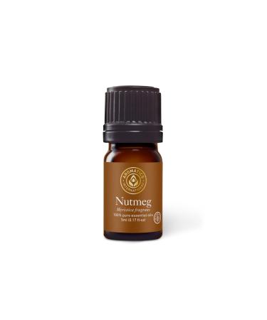Aromatics International Premium Organic Nutmeg Essential Oil 5ml | 100% Pure Essential Oil for Diffusion & Aromatherapy Nutmeg 0.17 Fl Oz (Pack of 1)