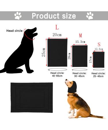 Dog Snood & Ear Protector | Noise Protection Hoodie for Dogs & Cats - Black - Buy Online on GoSupps.com