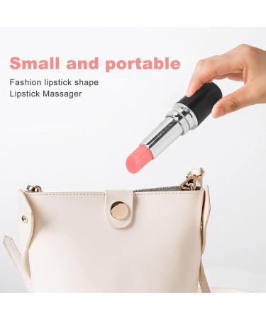 PAOORTS Lipstick Massager Portable Black Lipstick Shape Vibration Face Massage Wand for Facial Eye - Buy Online on GoSupps.com