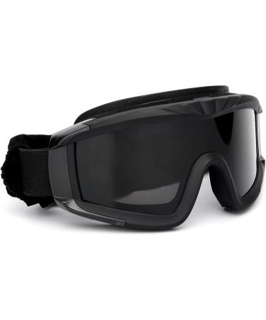 Sposune Tactical Airsoft Glasses - 3 Interchangeable Lenses UV400 Protection Impact Resistant Shooting Glasses for Men & Women - Black - Buy Online on GoSupps.com