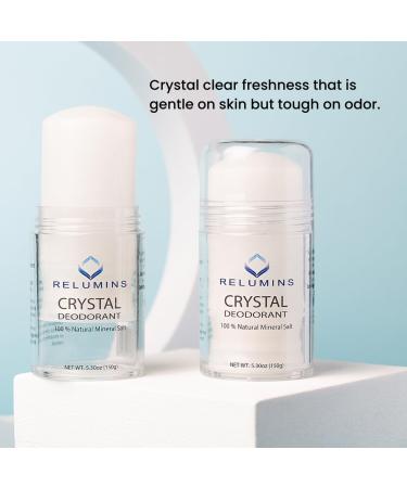 Relumins Crystal Deodorant Potassium Alum Natural Mineral Salt Roll-On Non-Staining and Scent-free Natural Deodorant with 24-Hour Odor Protection 5.3 oz x 3 Bottles - Buy Online on GoSupps.com