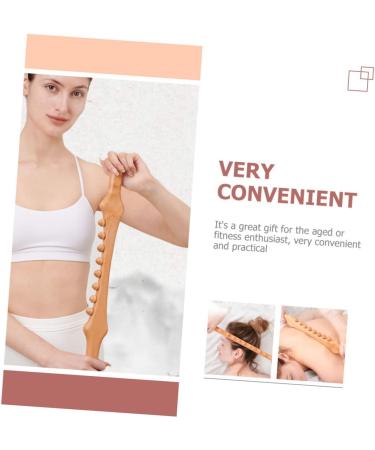 Gua Sha Massage Stick | Manual Leg Roll Muscle Roller | Wooden Acupuncture Tool for Body & Neck | Multi-Function Fitness Roller - Buy Online on GoSupps.com