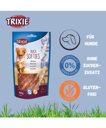 Trixie Premio Duck Softies 100g - Premium Gluten-Free Dog Treats (Pack of 2) | Grain & Sugar-Free Training Rewards - Buy Online on GoSupps.com