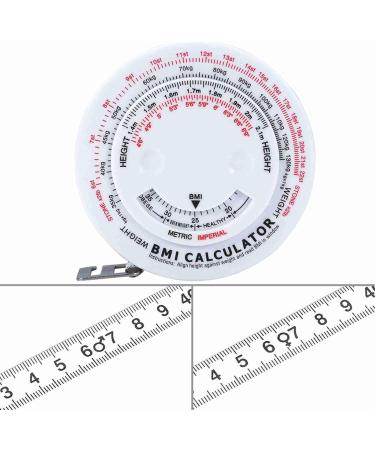 Haosie Tape Measure Body BMI Body Tape Measure 150 cm Retractable Body Fat Measuring Tool for Waist Circumference Body Mass Index Measurement with Bmi Calculator - Buy Online on GoSupps.com
