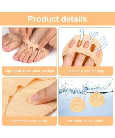 4 Pairs Lophe Bale Cushion Forefoot Pads - Reusable Non-Slip Inserts for High Heels | Skin Color & Black | Comfort for Medium Feet - Buy Online on GoSupps.com