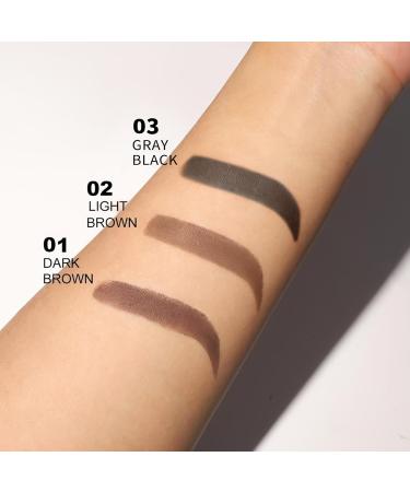 Buy Eyebrow Stamp Stencil Kit - 10 Stencils Waterproof & Long-Lasting Dark Brown Powder - Perfect for Flawless Brows - Buy Online on GoSupps.com