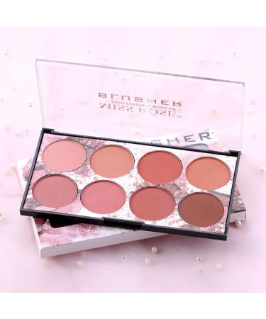 Blush Palette Makeup Blush Cream Palette Face Powder Blusher with 8 Blush 42G 8 Colors Blusher - Buy Online on GoSupps.com