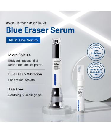 Cellology Blue Eraser Serum Refill - Blue LED Serum Refill with Micro Spicules & Tea Tree Leaf Water Skin Soothing for Troubled & Sensitive Skin Korean Skincare 0.50 fl.oz. - Buy Online on GoSupps.com