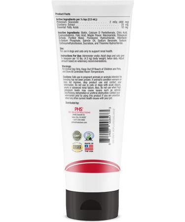 K Plus Potassium Gluconate Renal Gel with Cranberry and EPA for Dogs & Cats - 5 oz - Buy Online on GoSupps.com