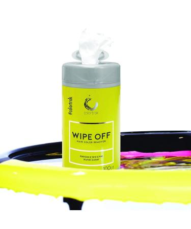 Colortrak Hair Color Remover Wipes Dispenser with Aloe - 100 Non-Irritating Towelettes for Easy Stain Removal - Buy Online on GoSupps.com