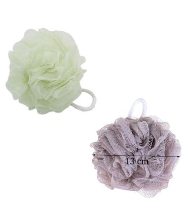 Exfoliating Bath Shower Sponge Loofahs Set - Khaki and Matcha Green 2-Pack - Buy Online on GoSupps.com