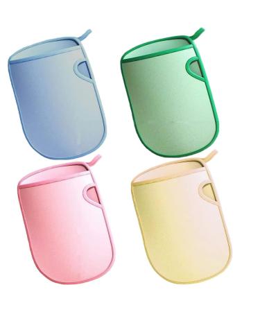 4 PCS Exfoliating Glove Upgraded Exfoliating Glove Super Soft Exfoliating Sponge Gloves Suitable for Children's Fresh Skin Exfoliating Gloves for Children and Adult