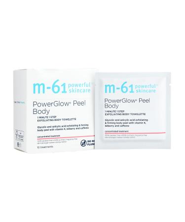 M-61 PowerGlow Peel Body - Glycolic and salicylic acid exfoliating and firming body peel with vitamin K bilberry and caffeine