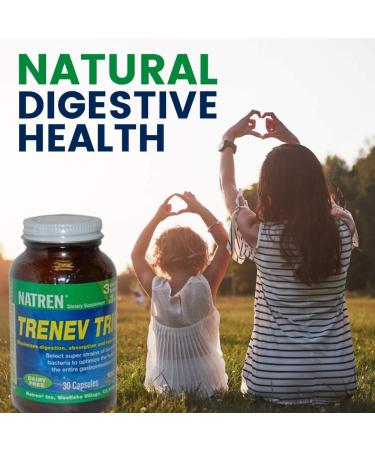 Biotherapy Natren Trenev Trio Probiotic Capsule - Three-in-One Dairy-Free Dietary Supplement - for Healthy Intestinal Flora Aid Digestion & Absorption - 30 Capsules Each with 30 Billion CFU - Buy Online on GoSupps.com