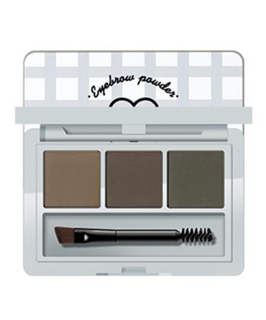 Eyebrow Powder XIXIAN 6g Three-color Eyebrow Powder Shaping Down Fogbrow Powder Natural Three-dimensional Waterproof Long-lasting Shaping Eyebrow 03 Olive green