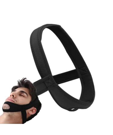 Jaw Strap Anti Schnarch Kinnrigemen chin straps for sleeping snoring stopper snoring solution adjustable anti -snoring belt chin support facelift belt for men and women breathable black