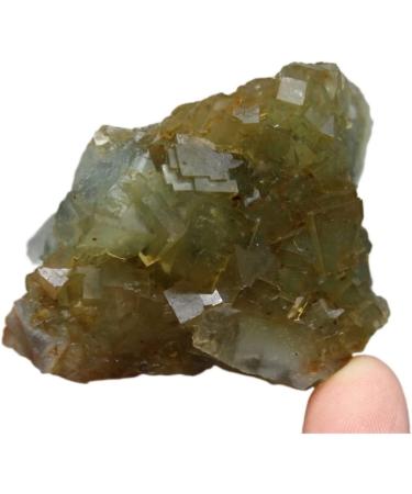 Minerals Stones Natural Cubes Yellow Fluorite Cluster Samples Stones and Crystals Quartz Crystal Crystal Stones Decoration Draw QINTINYIN Home Goods