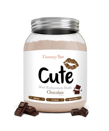 Cute Nutrition Chocolate Meal Replacement Shake - Diet Shake for Women 500g - Bonus E-book with Exercise Plan - By TummyTox
