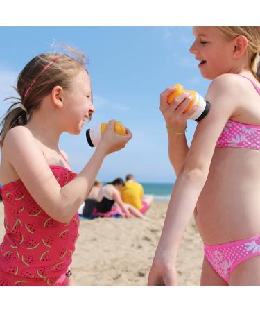 Duo Pack Solar Buddies Refillable Roll-On Sponge Applicator | Travel Size 100ml for Sunscreen & Lotions - Perfect for Kids Adults & Families - Buy Online on GoSupps.com