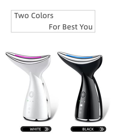 VOFEL Facial Neck Massager - Electric Face Neck Lifting Massager with Heat & Massage Modes for Wrinkles - White - Buy Online on GoSupps.com