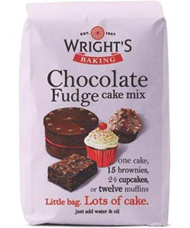 Wright's | Baking Chocolate Fudge Cake Mix 4X500G (2Kg) | A rich Chocolate Fudge cake mix with a melting chocolate crumb | Use to bake light & moist cakes brownies muffins or cupcakes Chocolate 500.00 g (Pack of 4) - Buy Online on GoSupps.com