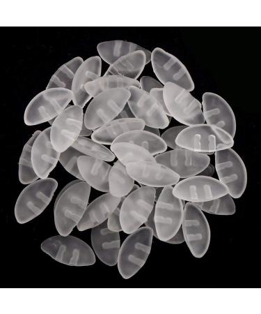 Tenlacum Silicone Push-in Eyeglass Nose Pads - 25 Pairs Eyeglass Repair Kit | Colorless Comfortable & Durable - Buy Online on GoSupps.com