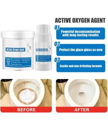 Toilet Active Oxygen Agent Splash Toilet Bowl Cleaner Splash Foam Toilet Cleaner Household Toilet Cleaning Agent (110+110g) - Buy Online on GoSupps.com