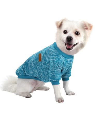 Hualisiji dog sweater Small dog chihuahua sweater dogs hoodie dogs knitting sweater warm and light with a soft texture elasticity easy to wear (blue L) blue L - Buy Online on GoSupps.com