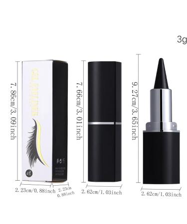 LearnLyrics Black Gel Eyeliner Stick Gel Eyeliner Pencil Eyeshadow Pencil Stick Crayon Natural Gothic Makeup Supplies For Halloween Prom Performance Stage Waterproof Supplies Spor - Buy Online on GoSupps.com