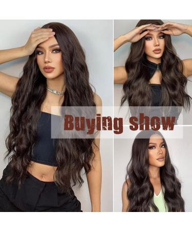 Piolamdo 26 Brown Wavy Wig for Women - Premium Fiber Natural Look Wig for Daily & Party Use - Buy Online on GoSupps.com