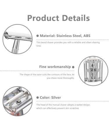 Lurrose Men's Manual Shaving Razor Set - Stainless Steel Hair Removal Device for a Smooth Shave - International Shipping Available - Buy Online on GoSupps.com