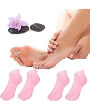 2 Pairs Silicone Socks for Women Moisturizing Socks Silicone Pedicure Socks Anti-Slip Silicone Socks for Repairing Cracked Heel Dry Feet Moisturizing Feet and Softening Rough Skin - Buy Online on GoSupps.com