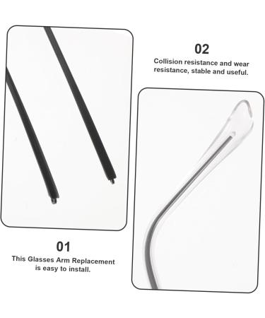 Goohochy Glasses Repair Legs - Exchange Hinge Arms for Glasses | 2-Pack International Shipping - Buy Online on GoSupps.com