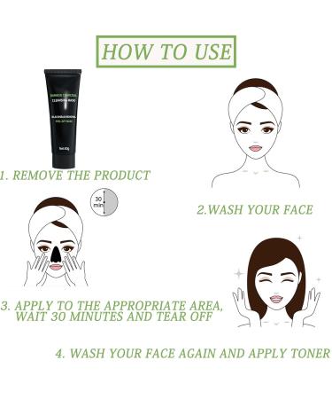 Blackhead Remover Mask | Activated Charcoal Peel Off Face Mask | Deep Cleansing & Purifying for All Skin Types - Buy Online on GoSupps.com