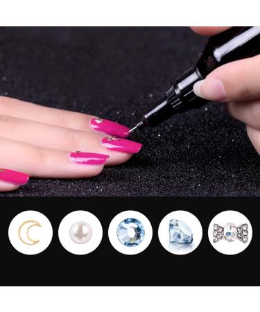 Hotiary Nail Rhinestone Glue - Adhesive Gel for Nail Art with Brush - Super Sticky Formula for Dip, Acrylic, UV Polish - Buy Online on GoSupps.com