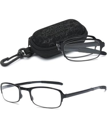 Buy Vevesmundo Foldable Reading Glasses for Men & Women - Compact Diopter Glasses (+1.0 to +4.0) with Case - Perfect for Travel - Buy Online on GoSupps.com