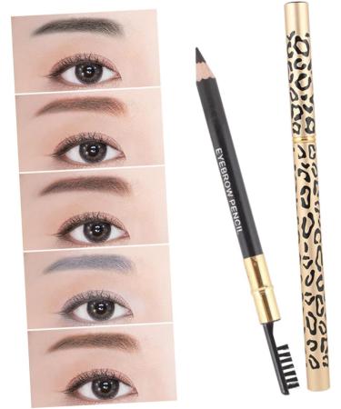 FOYTOKI 2pcs Pencils Leopard Lash Brush Brow Gel Brow Brush Brow Makeup Eyeliner Wooden - Buy Online on GoSupps.com