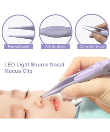2 Pack Baby Nose and Ear Cleaner Nasal Booger and Ear Wax Removal Tool Nose Cleaner Tweezers with Light for Newborns Infants Adult Safely Clean Baby's Boogers Ear Wax Baby Must Have Items(Purple) - Buy Online on GoSupps.com