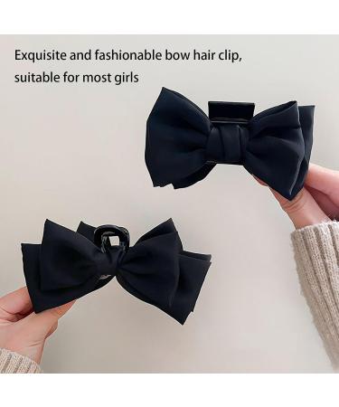 XHLIZHU Bow Hair Claw Clip Big Black Bowknot Hair Clips for Long Thick for Women Girls (White) - Buy Online on GoSupps.com