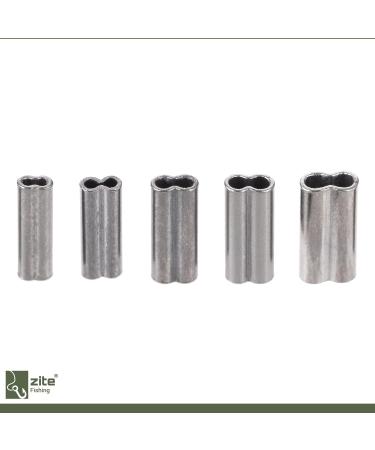 Zite Fishing Double Clamping Sleeves Set - 100 pcs Assortment (0.8-1.6mm) for Leaders & Cord | Essential Fishing Gear - Buy Online on GoSupps.com