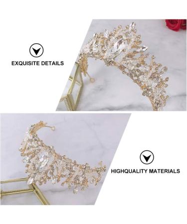 FRCOLOR White Tiara Crown Crystal Silver Headband Diamond Bridal Headdress Wedding Prom Crown Hair Accessories for Women Girl Birthday Wedding Christmas Party Favor Ornaments - Buy Online on GoSupps.com