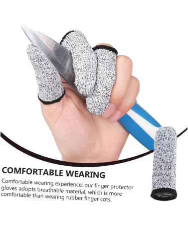 Healifty 8 Pairs Cut Resistant Gloves - Anti-Cut Finger & Thumb Protectors for Safe Cutting | Durable Shield & Impact Resistant Finger Guards - Ideal for Work & Crafts - Buy Online on GoSupps.com