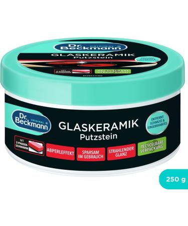 Dr. Beckmann glass ceramic cleaning stone | effective hob cleaner | incl. special sponge 1x 250 g 1 pack - Buy Online on GoSupps.com