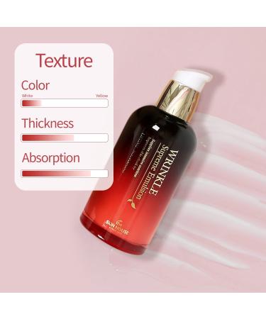Buy THE SKIN HOUSE Wrinkle Supreme Emulsion 4.40 fl.oz - Korean Red Ginseng & Mushrooms for Fine Lines & Wrinkles Lightweight Anti-Aging Serum 130ml - International Shipping Available - Buy Online on GoSupps.com
