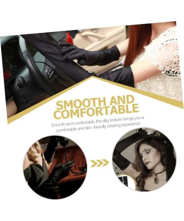 Beavorty 6 Pairs long gloves women costume bridal dance gloves elbow length gloves decorative gloves satin finger gloves mittens opera performance gloves spandex portable Miss clothing - Buy Online on GoSupps.com