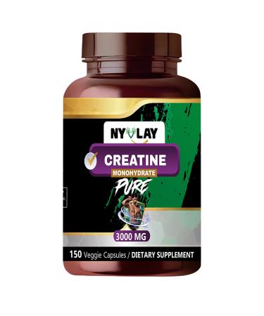 Creatine Monohydrate 3000 MG 150 Capsules | Dietary Supplement | Extra Strength Natural Formulation | Support Strength & Energy
