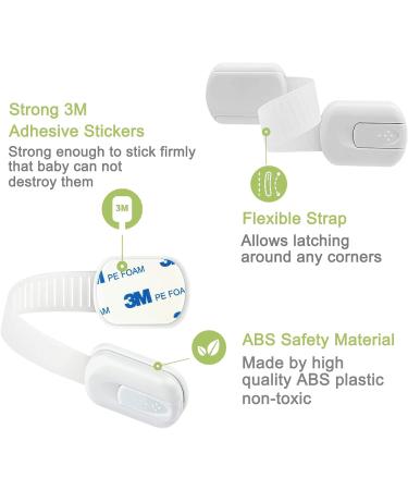 Hion Child Safety Cupboard Locks - 10 Piece Set | Easy Installation | Childproofing for Cabinets and Drawers - Buy Online on GoSupps.com
